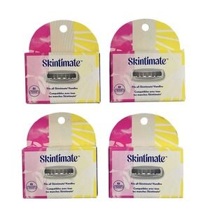 Skintimate 4Blade Cartridge Refills 4packs-16 TOTAL Fits All Skintimate Handles